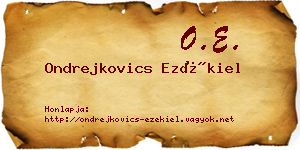 Ondrejkovics Ezékiel névjegykártya